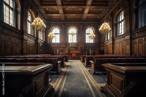 Court room in the Palace of Justice