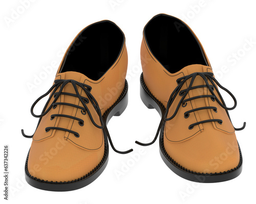 Shoes isolated on transparent background. 3d rendering - illustration