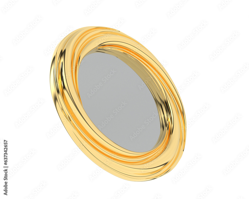 Mirror isolated on transparent background. 3d rendering - illustration Mirror isolated on transparent background. 3d rendering - illustration