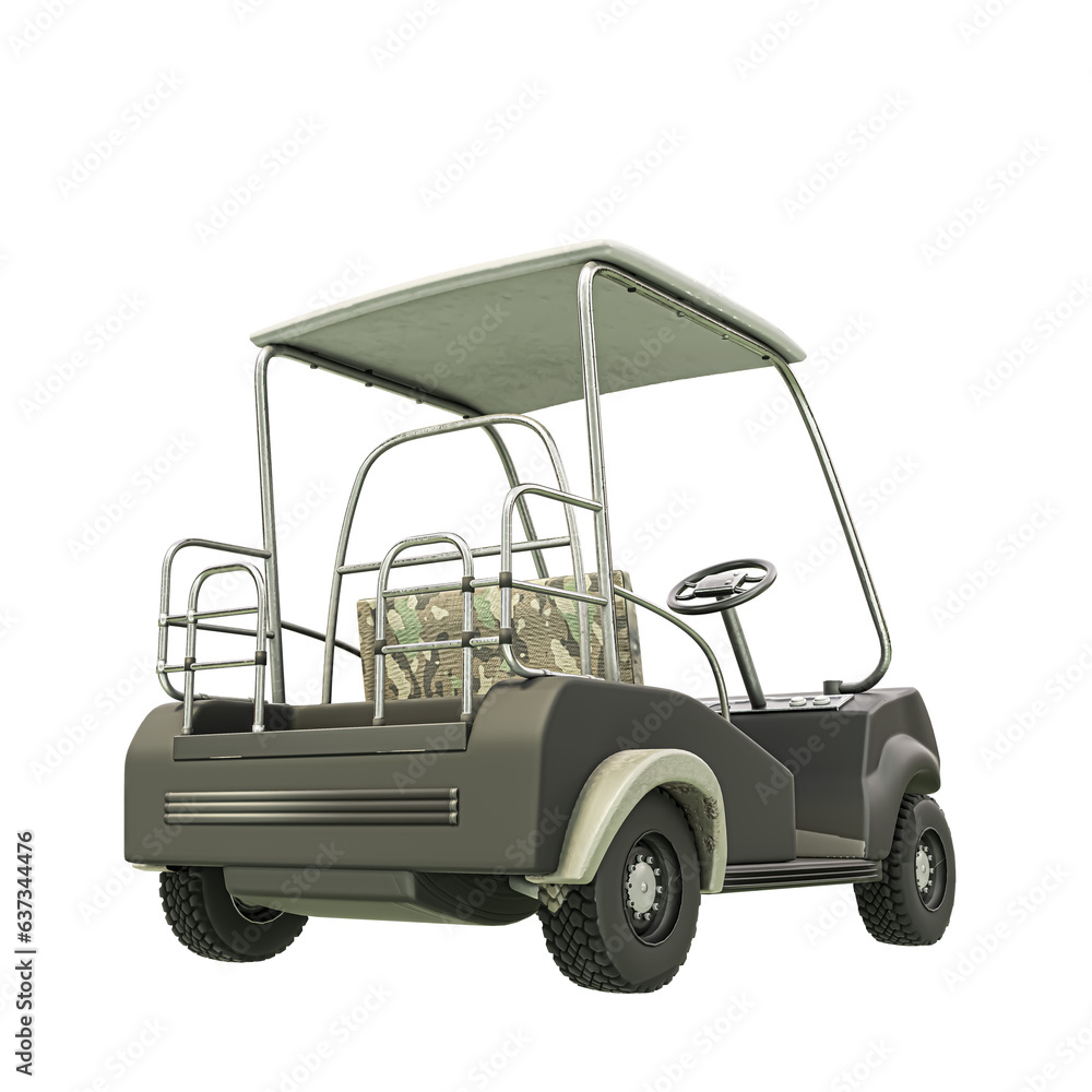 golf cart isolated on transparent background