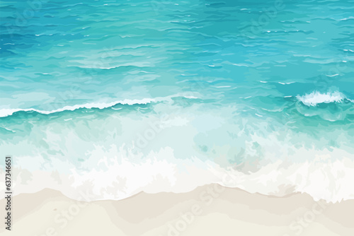 top view aerial shot of ocean vector flat isolated illustration © Zaharia Levy