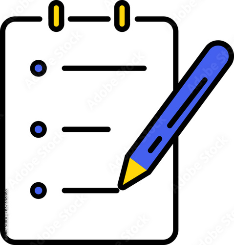 notepad remark list point prompt flat line icon