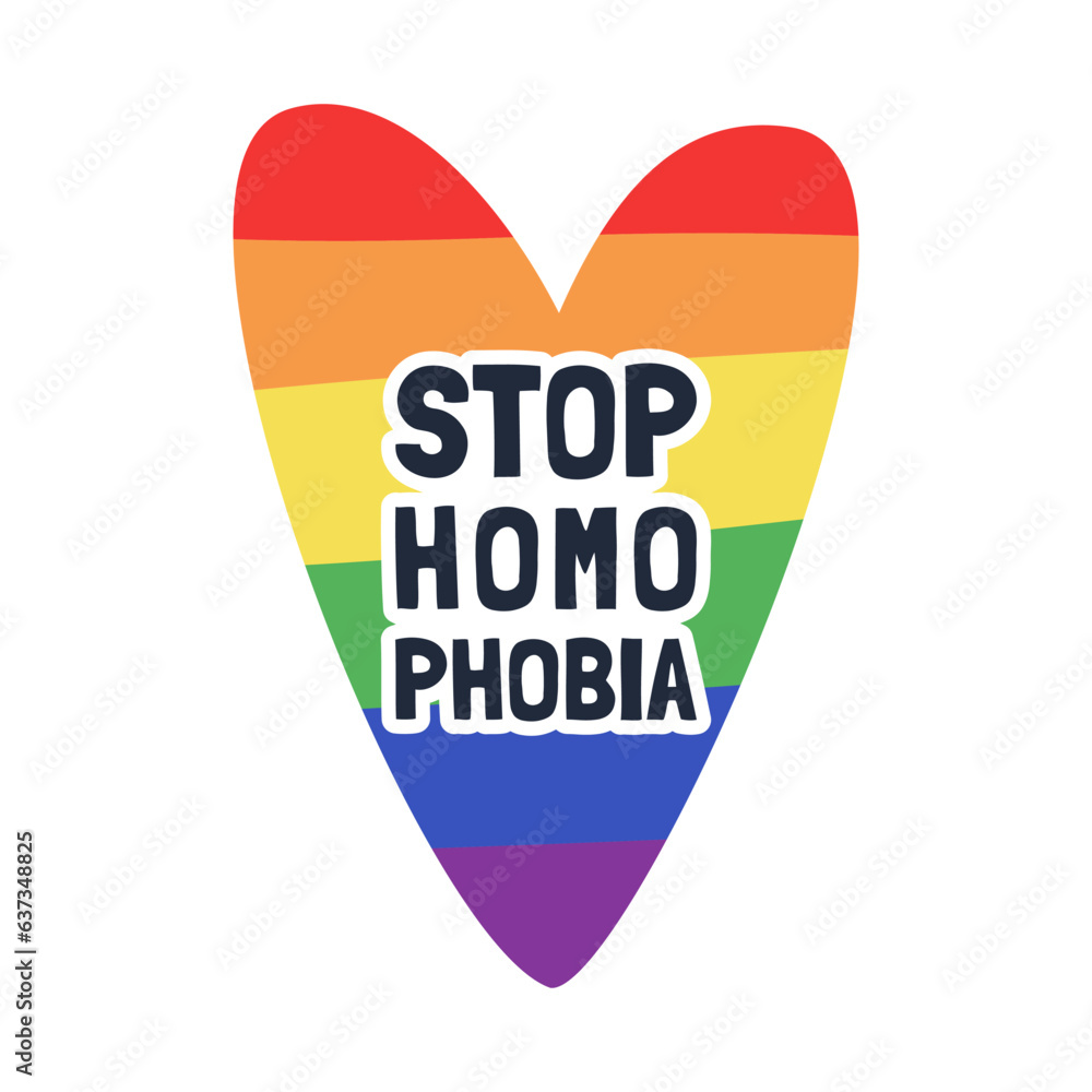 Stop homophobia. Vector illustration for the month of pride. LGBT theme ...