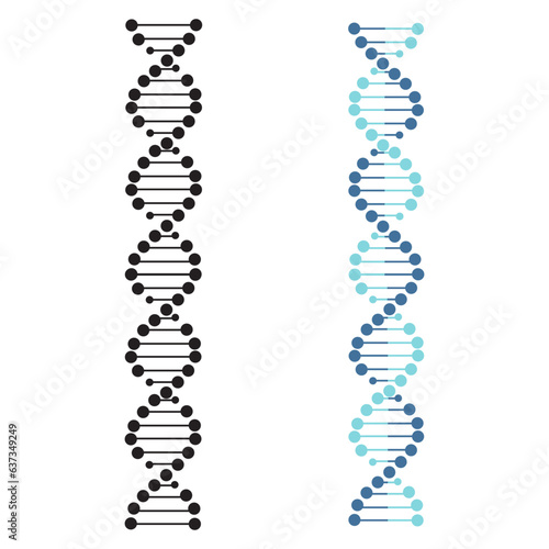 The dna icon DNA symbol Flat