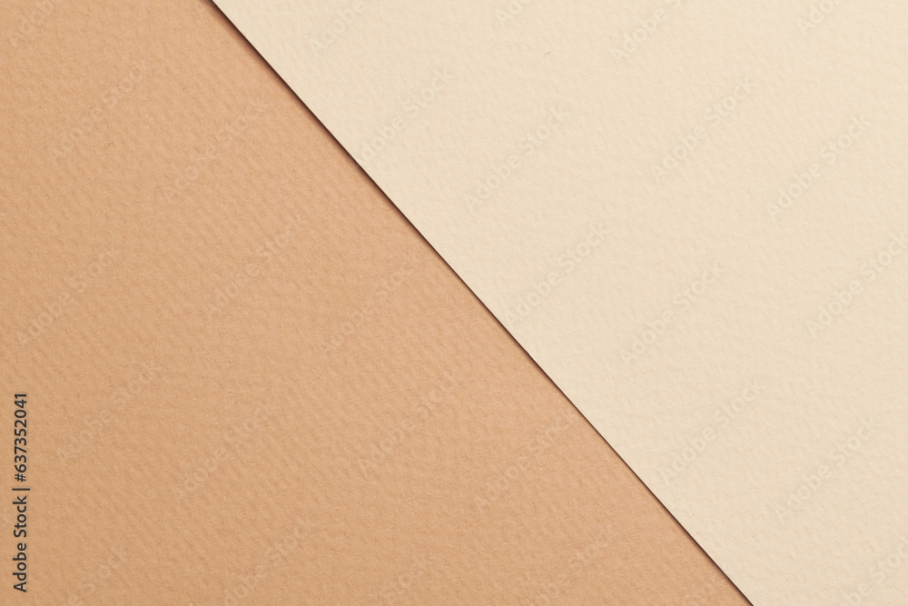 Rough kraft paper background, paper texture different shades of beige. Mockup with copy space for text. Rough kraft paper background, paper texture different shades of beige. Mockup with copy space for text.