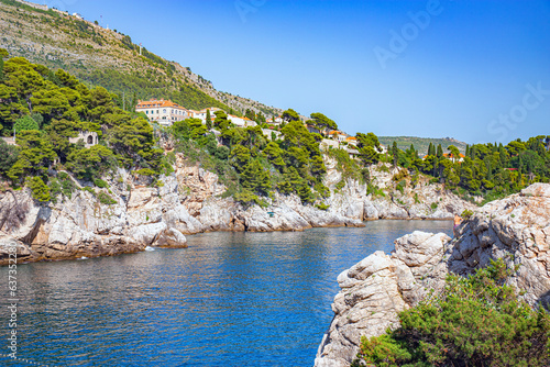 Fototapeta Naklejka Na Ścianę i Meble -  Dubrovnik in adriatic mediterranean sea  in south croatia