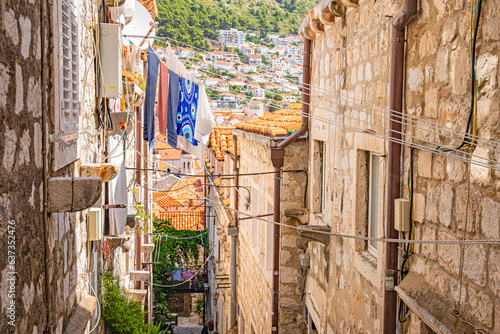 Fototapeta Naklejka Na Ścianę i Meble -  Dubrovnik in adriatic mediterranean sea  in south croatia