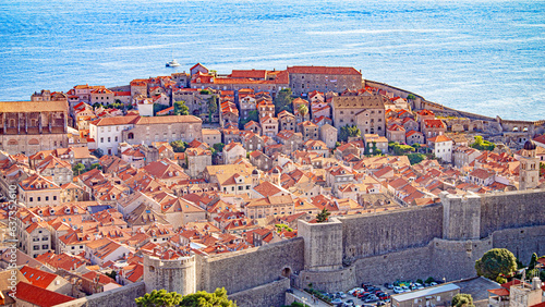 Fototapeta Naklejka Na Ścianę i Meble -  Dubrovnik in adriatic mediterranean sea  in south croatia