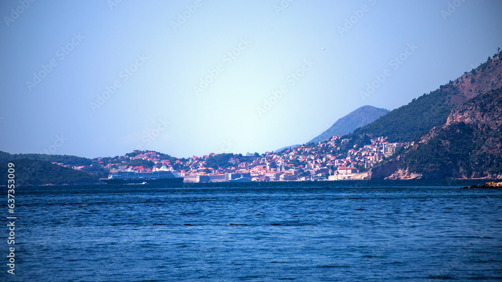 Dubrovnik in adriatic mediterranean sea  in south croatia