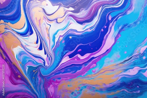 Acrylic Painting Artistry shimmers in Hyperealistic Wallpaper - Iridescent Waves meet Holographic Hues, Gradient Dreams Unfold Canvas - Acrylic Background created with Generative AI Technology