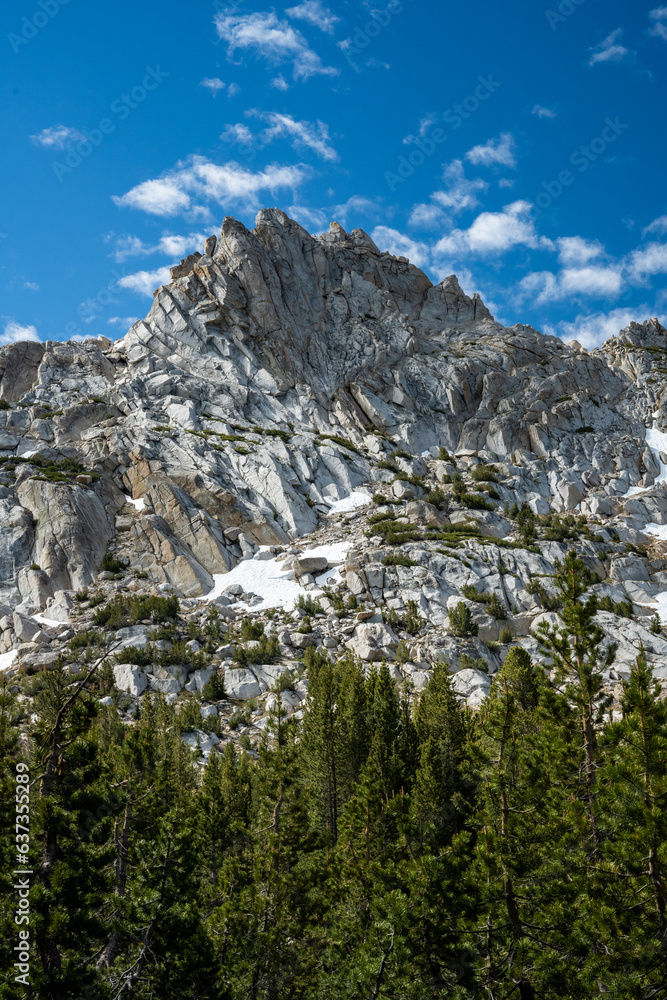 Blue Sky with Soft Clouds Over Ragged Peak in Yosemite Blue Sky with Soft Clouds Over Ragged Peak in Yosemite