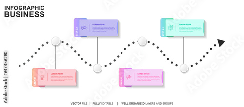 Business data visualization. timeline infographic icons designed for abstract background template milestone element modern diagram process technology digital marketing data presentation chart Vector
