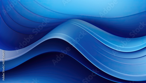 Blue abstract wave background with white background. Corporate blue gradient background. ai generative.