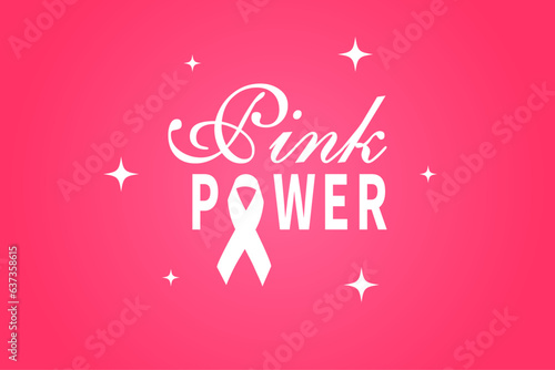 Breast cancer awareness month, landing page vector illustration