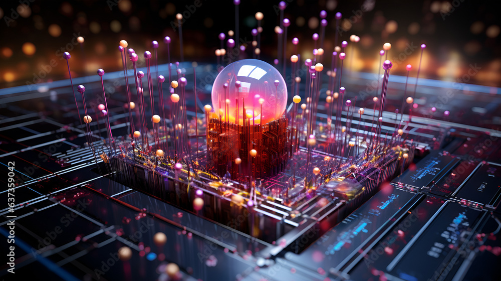 Obraz premium Quantum Computing