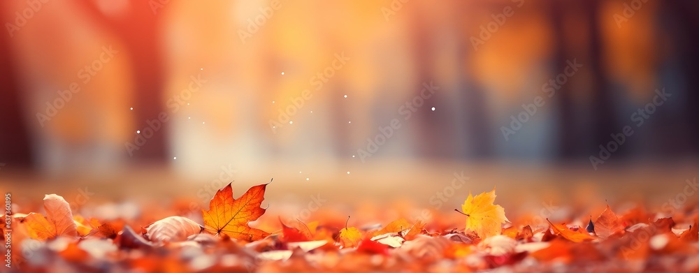 Natürlicher Teppich aus Herbstlaub