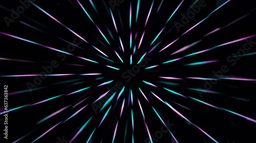 Zoom Speed Line Blue and Pink Neon Light
