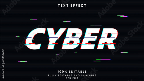 Cyber editable text effect	