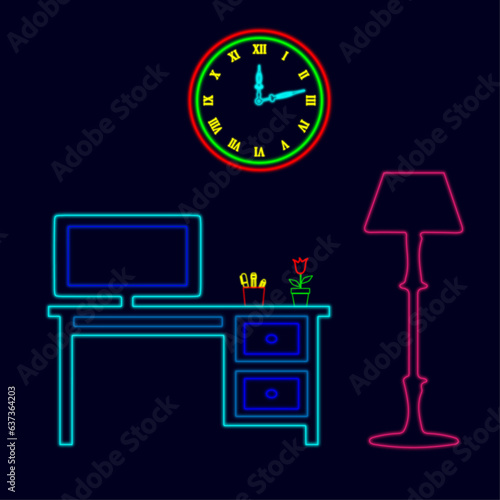 Neon effect wallpaper, background fully customizable
