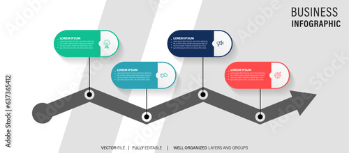 infographic business options chart banner for corporate success