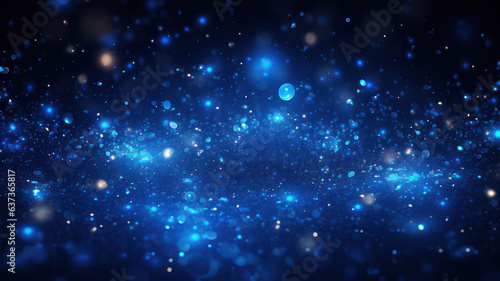 Abstract Dark Blue Background with Glowing Particles © M.Gierczyk