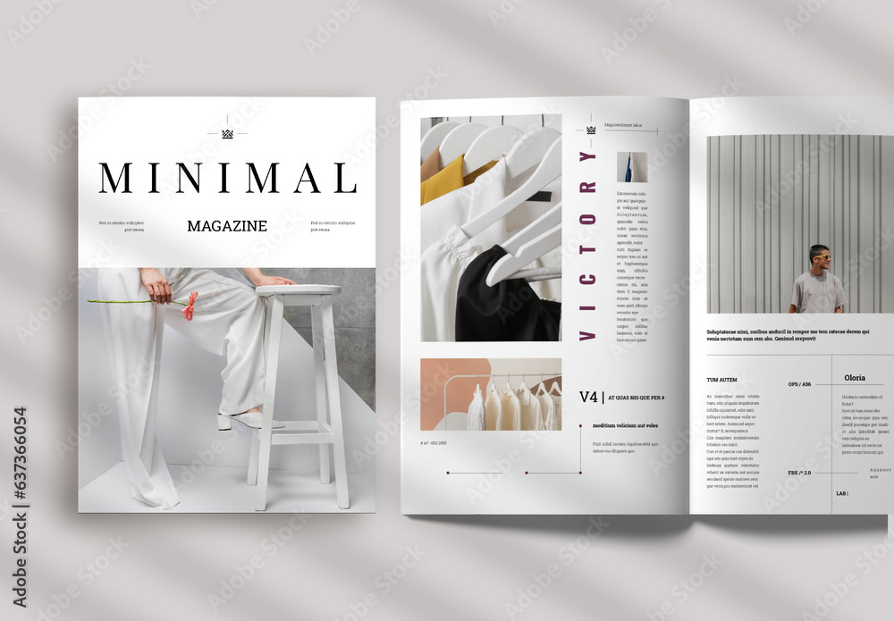 Minimal Magazine Template Stock Template | Adobe Stock