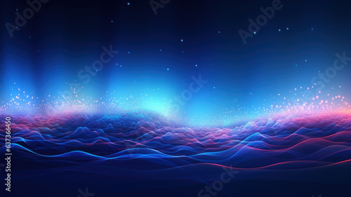 Blue Futuristic Data Wave Background