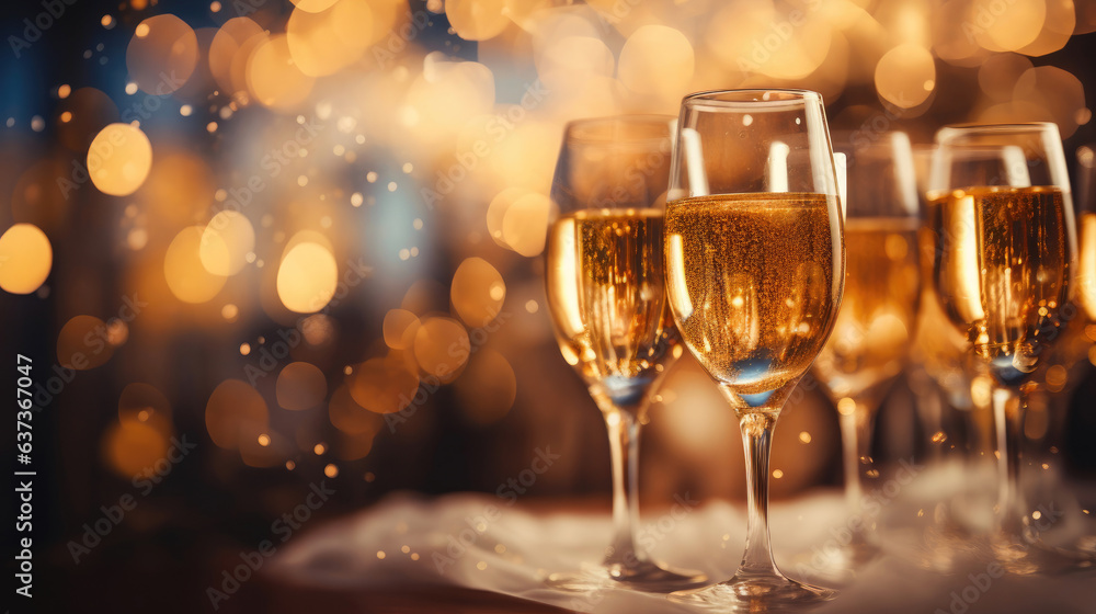 Elegant Champagne Toast at Celebration Elegant Champagne Toast at Celebration