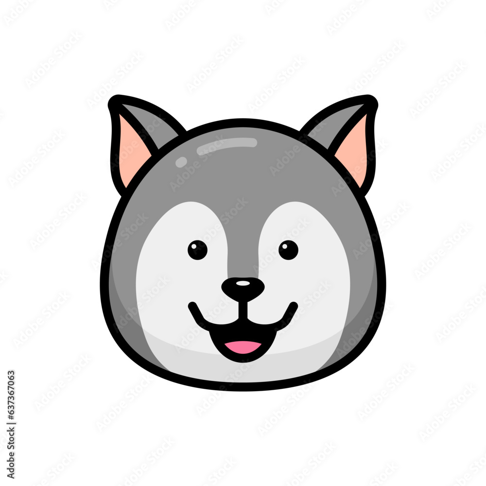 Fototapeta premium Simple Wolf lineal color icon. The icon can be used for websites, print templates, presentation templates, illustrations, etc