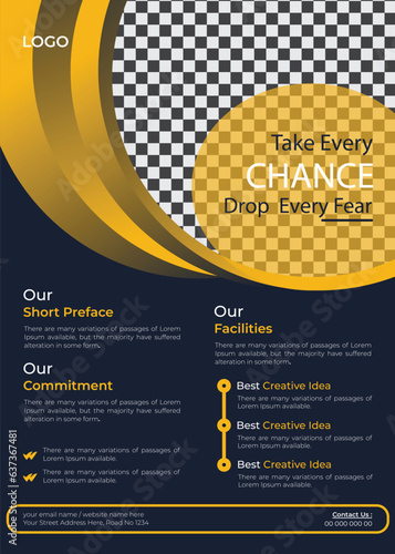 Modern Corporate Business Flyer Template Vector Design With Editable Layout