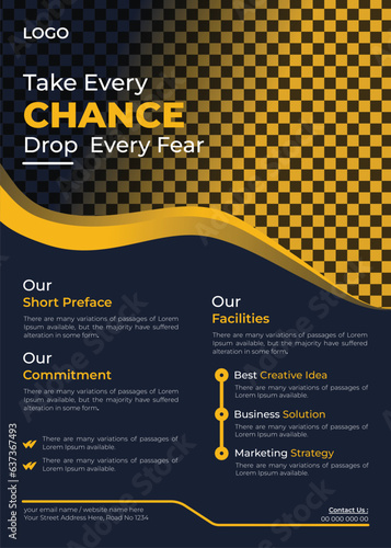 Modern Corporate Business Flyer Template Vector Design With Editable Layout