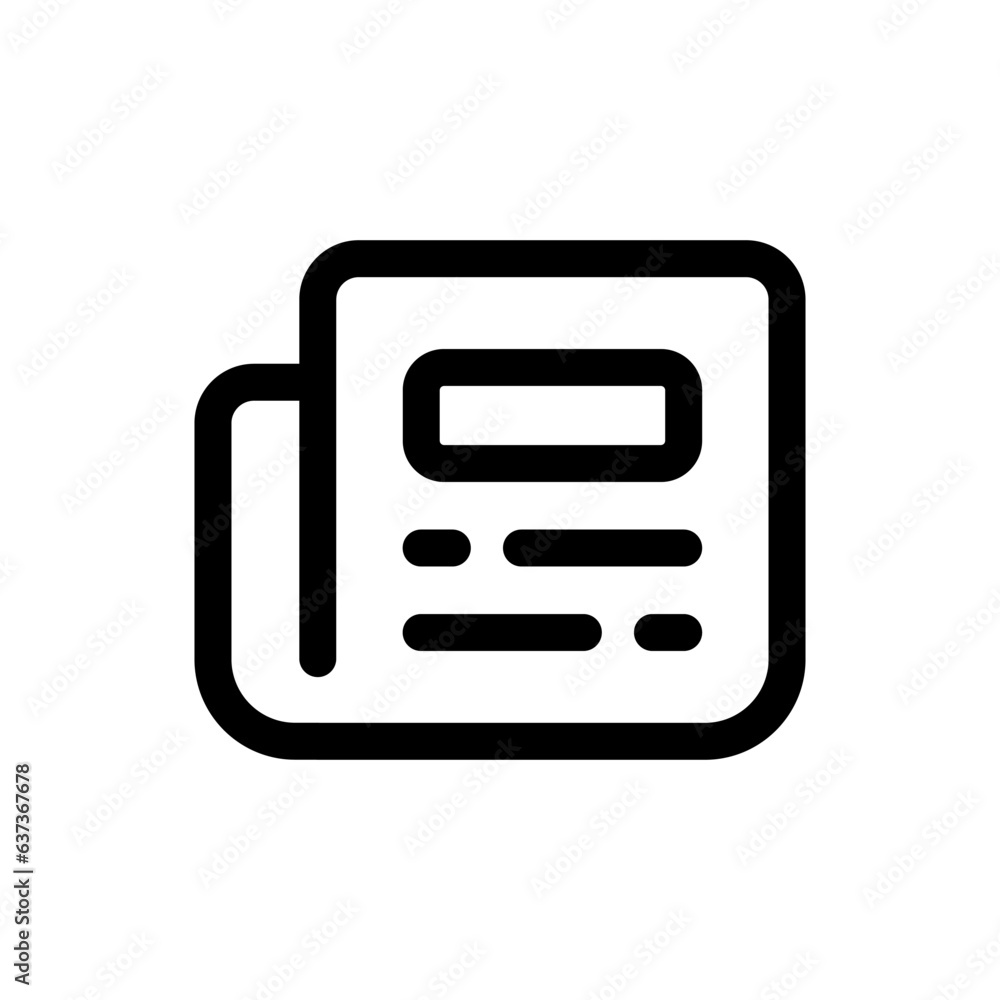 Simple newspaper icon. The icon can be used for websites, print templates, presentation templates, illustrations, etc Simple newspaper icon. The icon can be used for websites, print templates, presentation templates, illustrations, etc