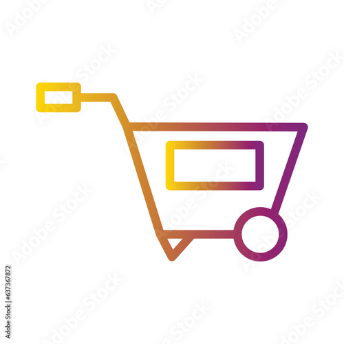 Wheelbarrow Industry Site Gradient Icon