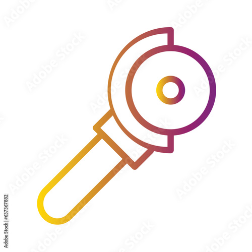 Angle Grinder Labor Gradient Icon