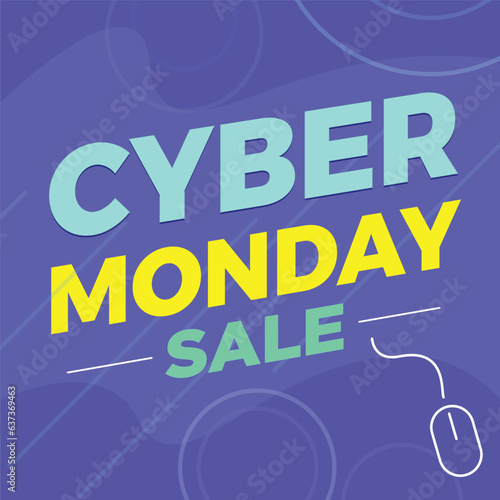Cyber Monday Sale banner scalable vector Illustrator EPS, banner, social media post