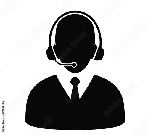 Customer Service Icon, Call Center Operator, Support icons symbol.