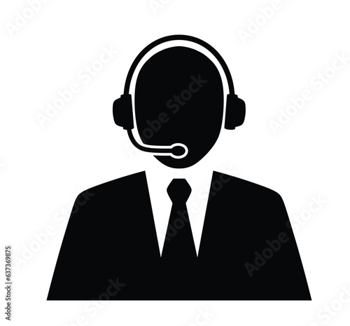 Customer Service Icon, Call Center Operator, Support icons symbol.