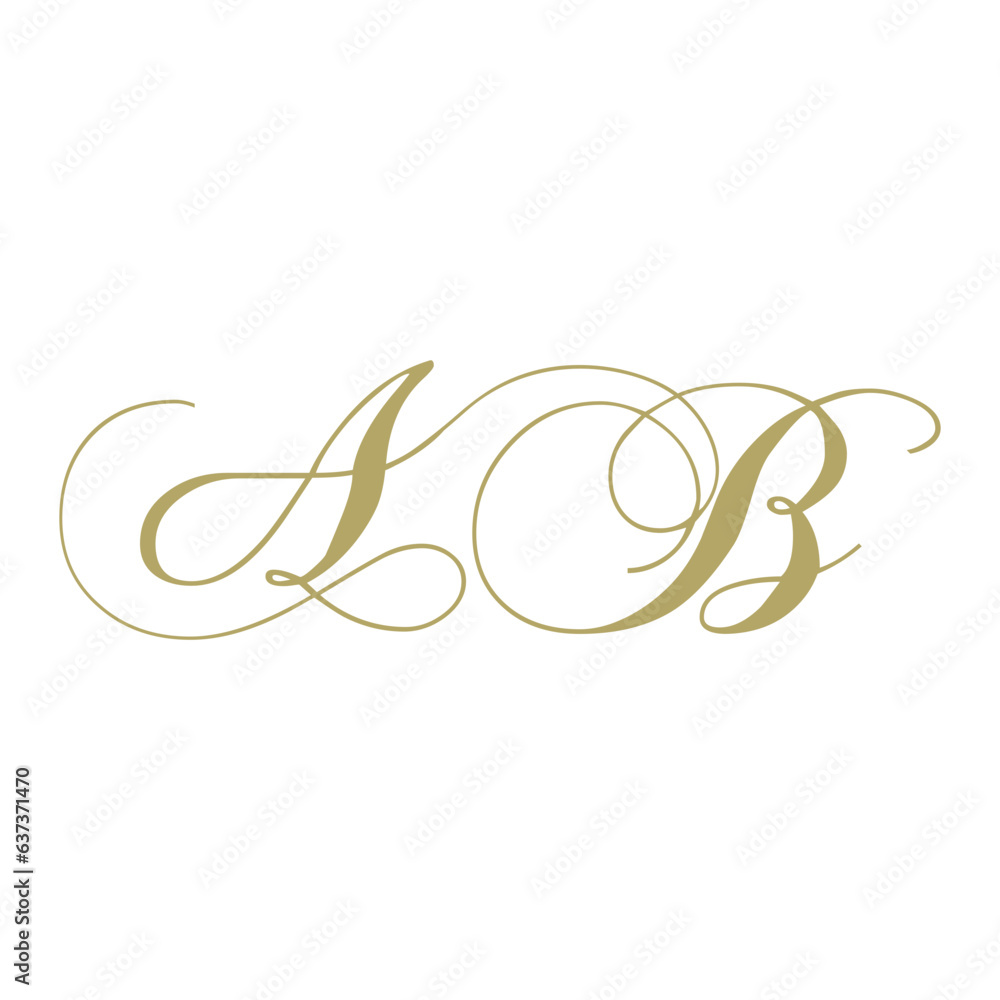 monogram, letter a and letter B monogram, letter a and letter B