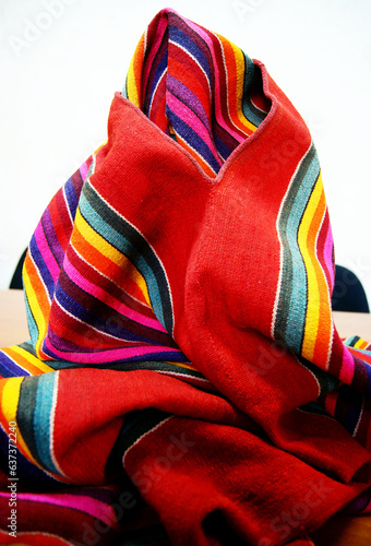colorful scarf on a white background