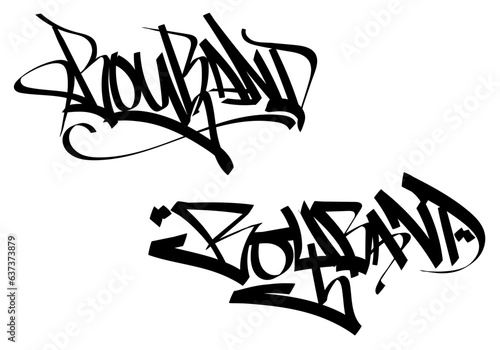 Fotografie BOYBAND word graffiti tag style art