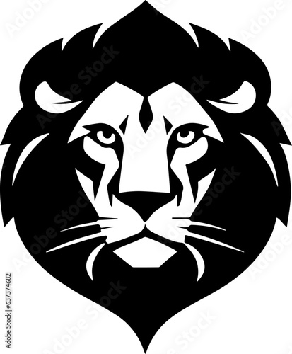 Simple cool lion head logo