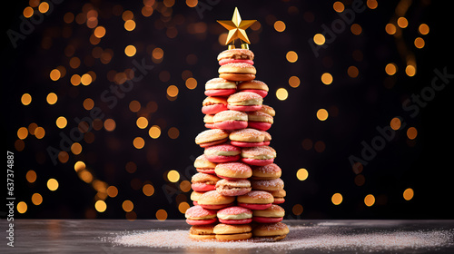 Doughnuts Christmas tree, decor idea.