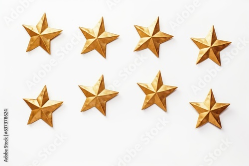 Group of gold star decoration christmas happy new year