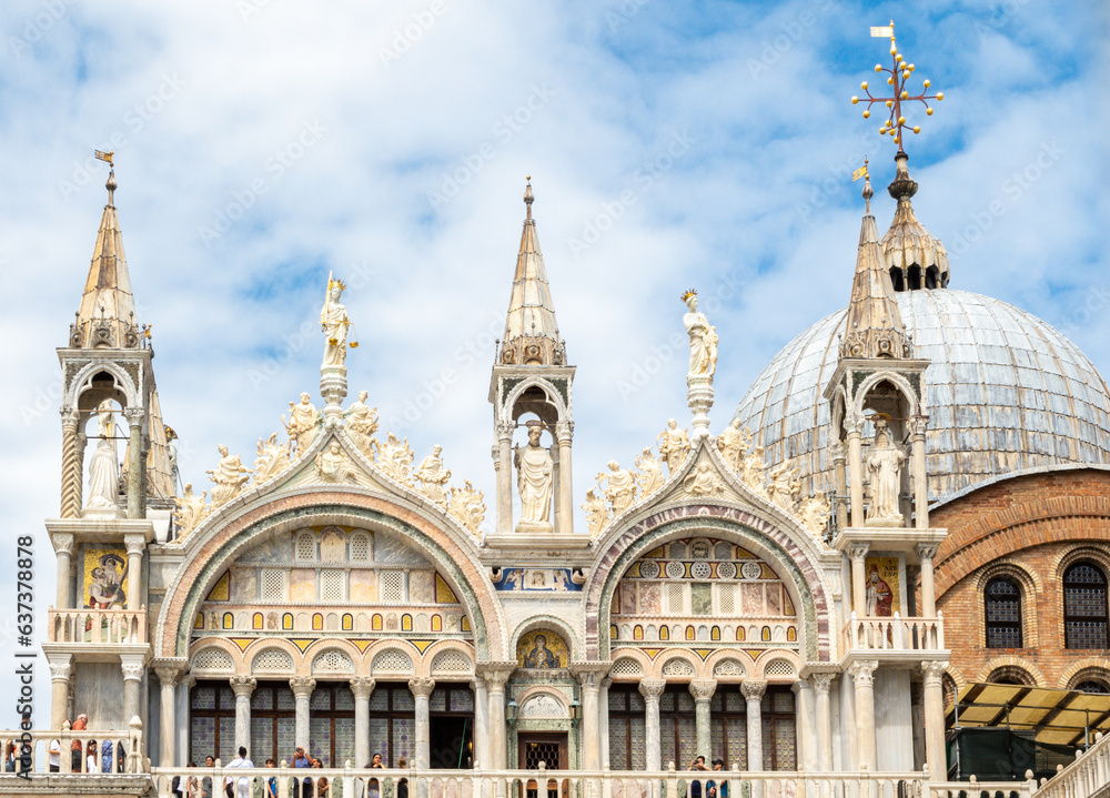 Saint Mark's Cathedral in Venice, detail of the roof