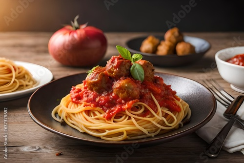 pasta with tomato sauce photo