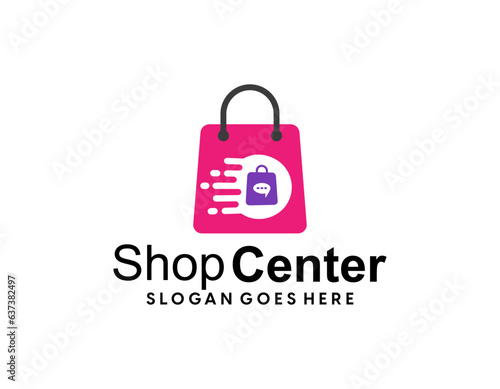 E commerce logo design vector. Online shop logo design idea