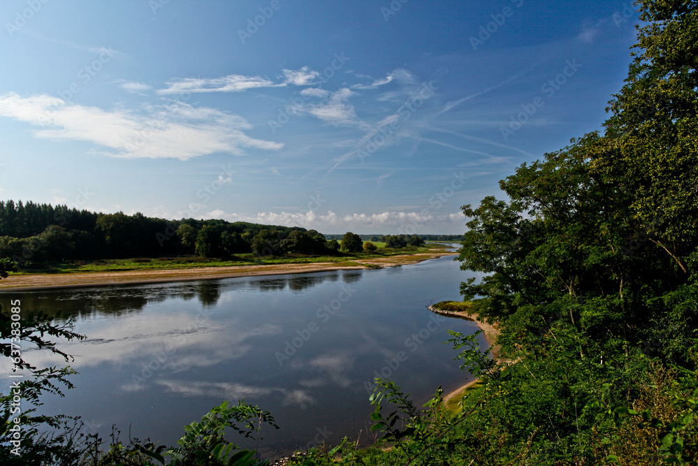 Fototapeta premium River Elbe near Madgeburg