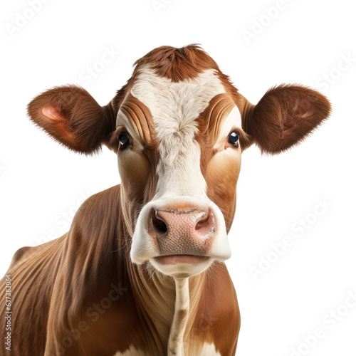 cow looking isolated on white © Tidarat