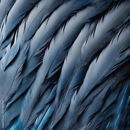 Blue feather wallpaper. Generative AI.