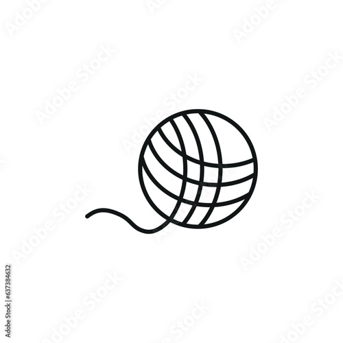 Ball of wool icon vector illustration. Clew on isolated background. Needlework sign concept.